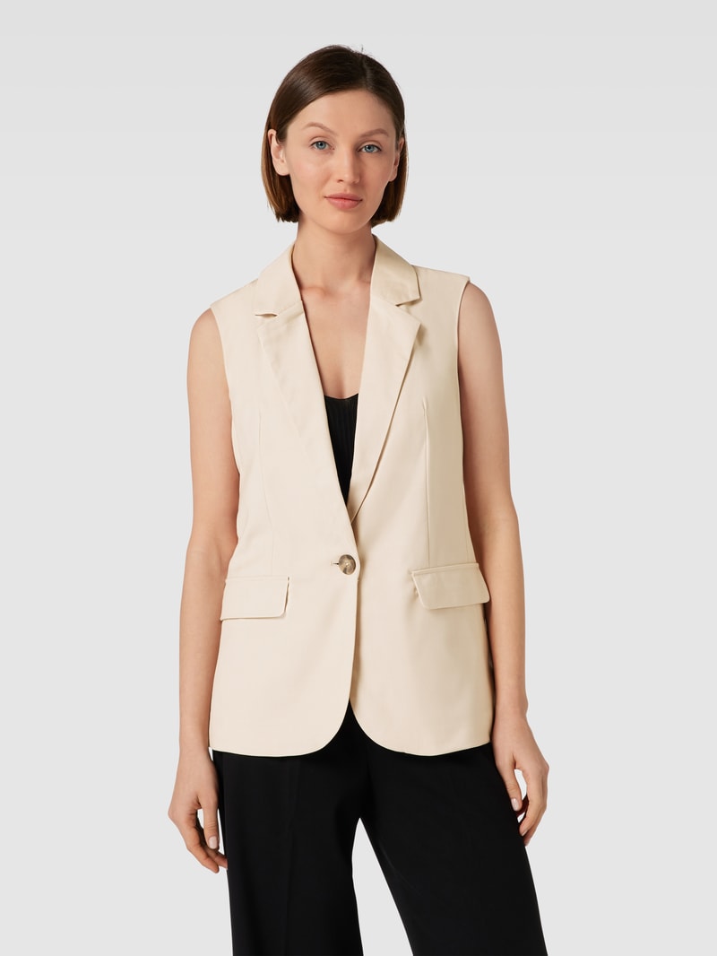 Weste mit Reverskragen Modell 'SHIAGRY' in beige