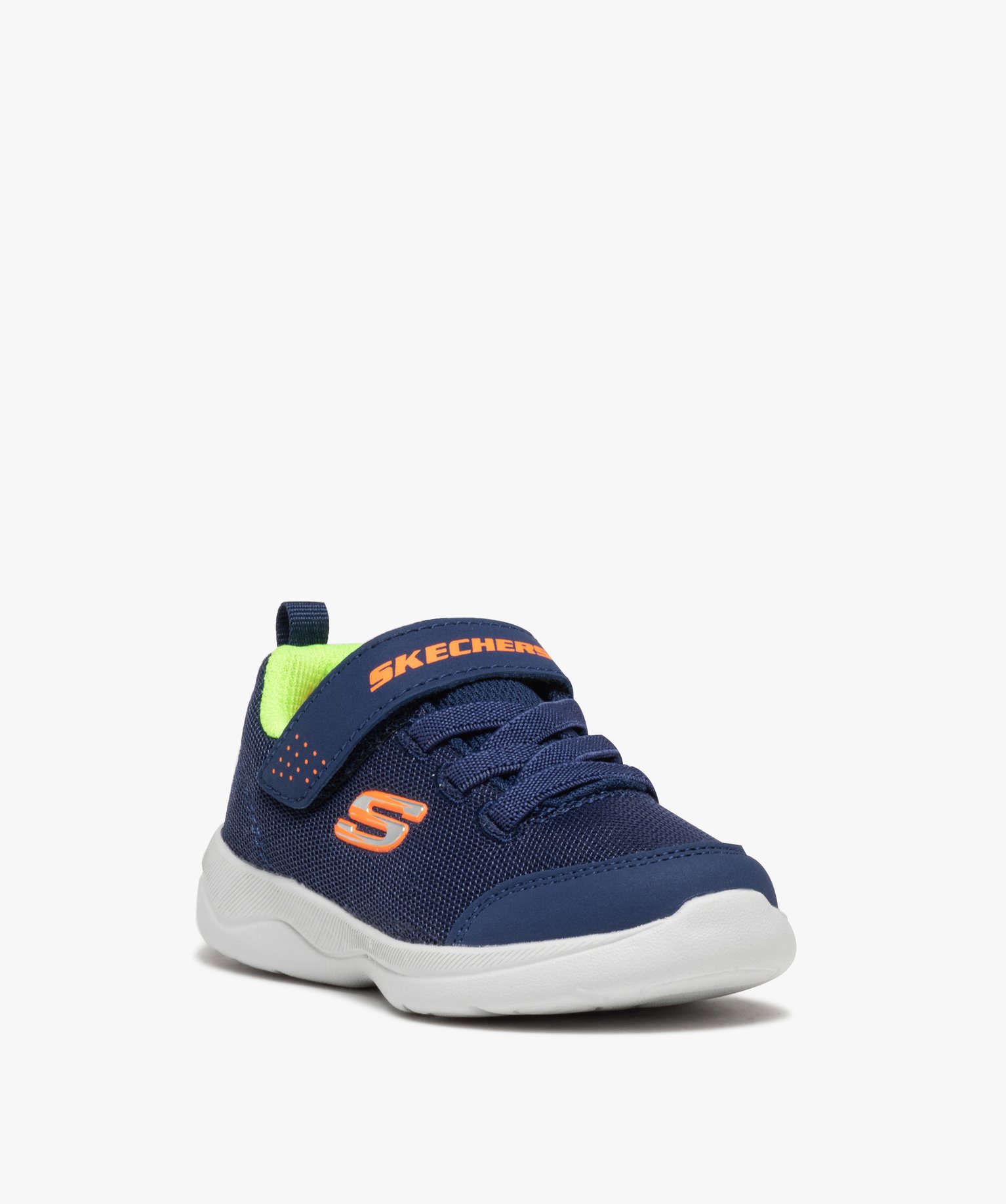Baskets Garçon légères en mesh détails fluo - Skechers marine | GEMO