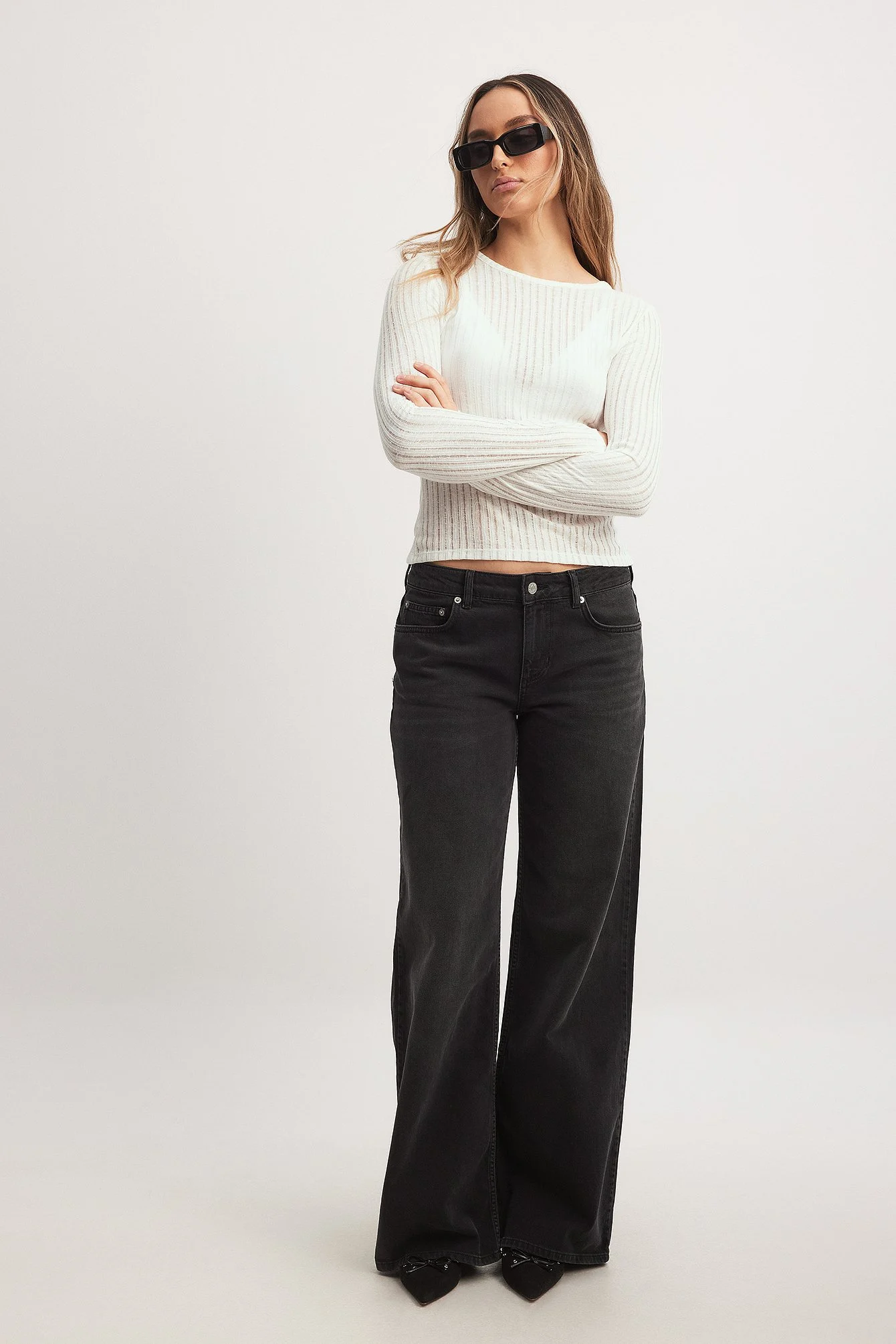 Distressed Long Sleeve Top