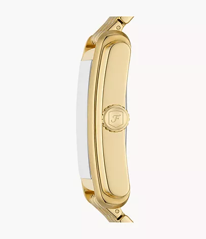 Fossil Uhr Carraway 3-Zeiger-Werk Edelstahl goldfarben