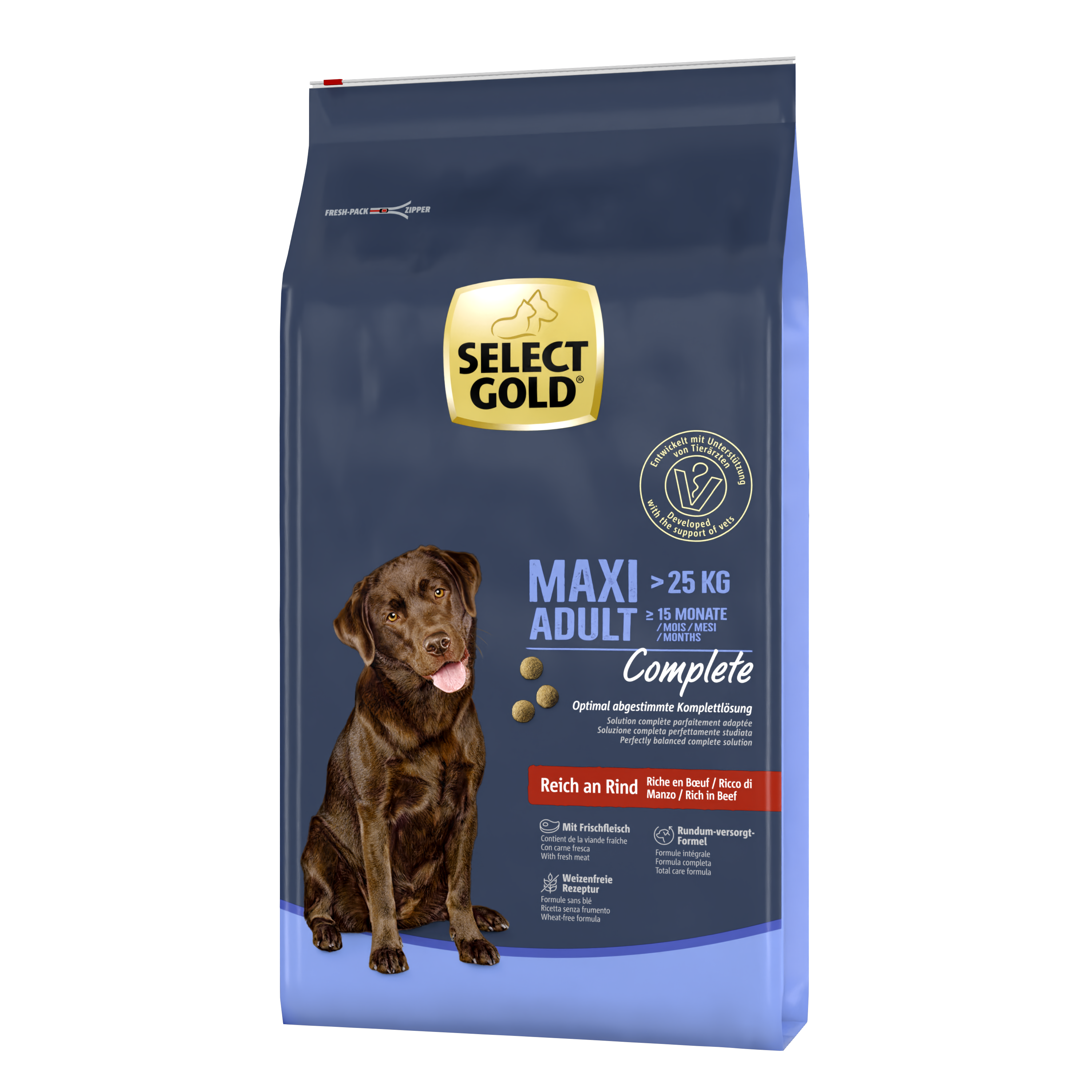 SELECT GOLD Hundetrockenfutter SELECT GOLD Complete Maxi Adult Rind 12 kg