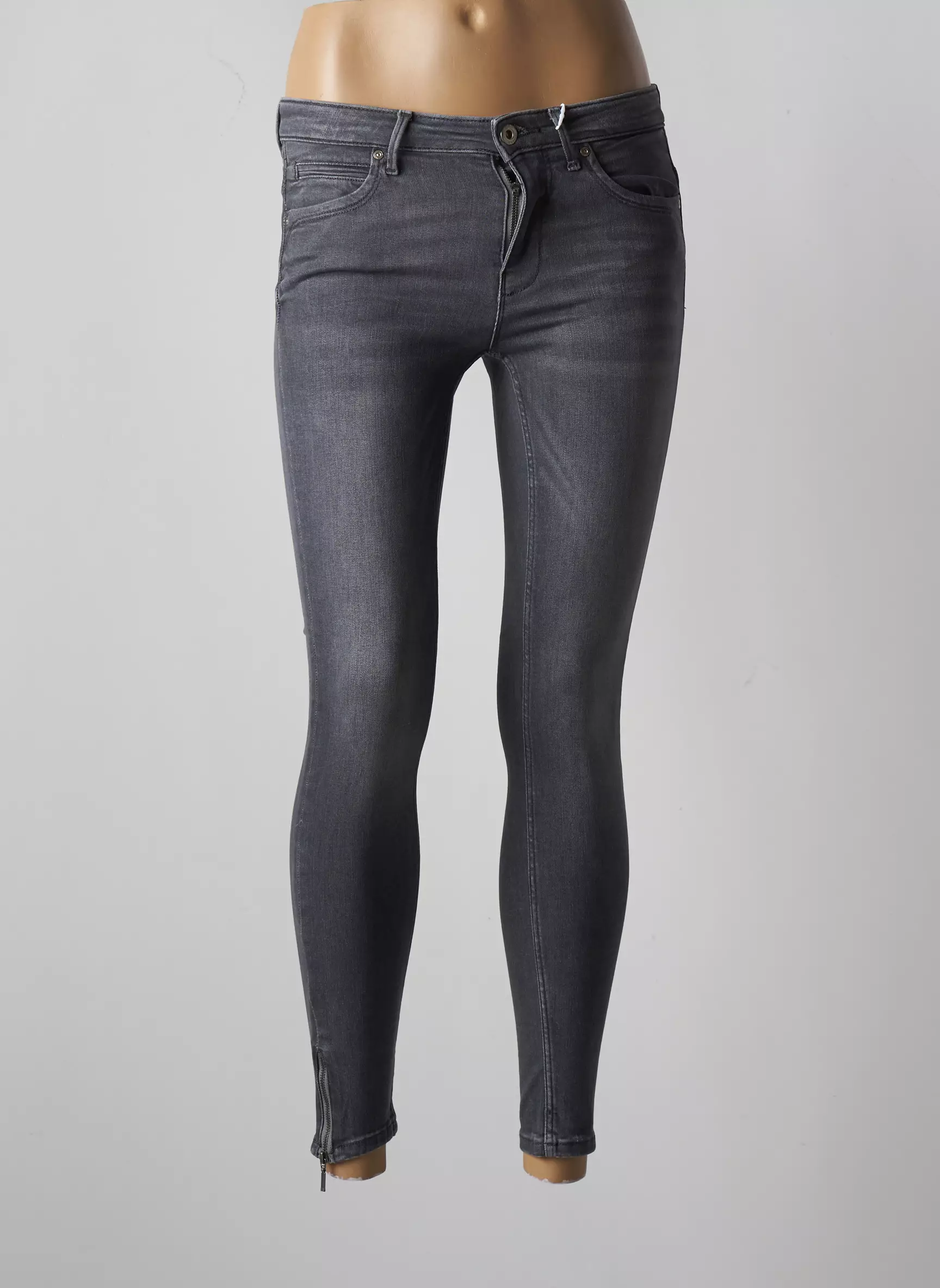 Only Jeans Skinny Femme couleur gris