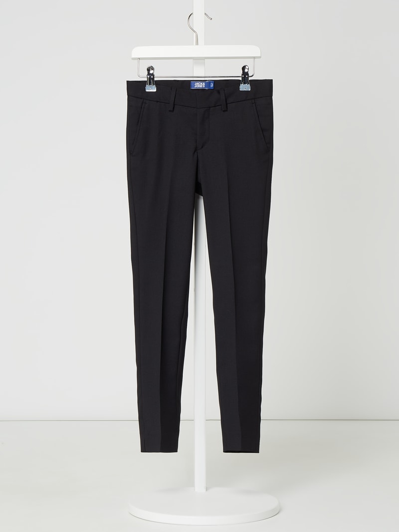 Regular Fit Anzughose mit Woll-Anteil Modell 'Solaris' in schwarz