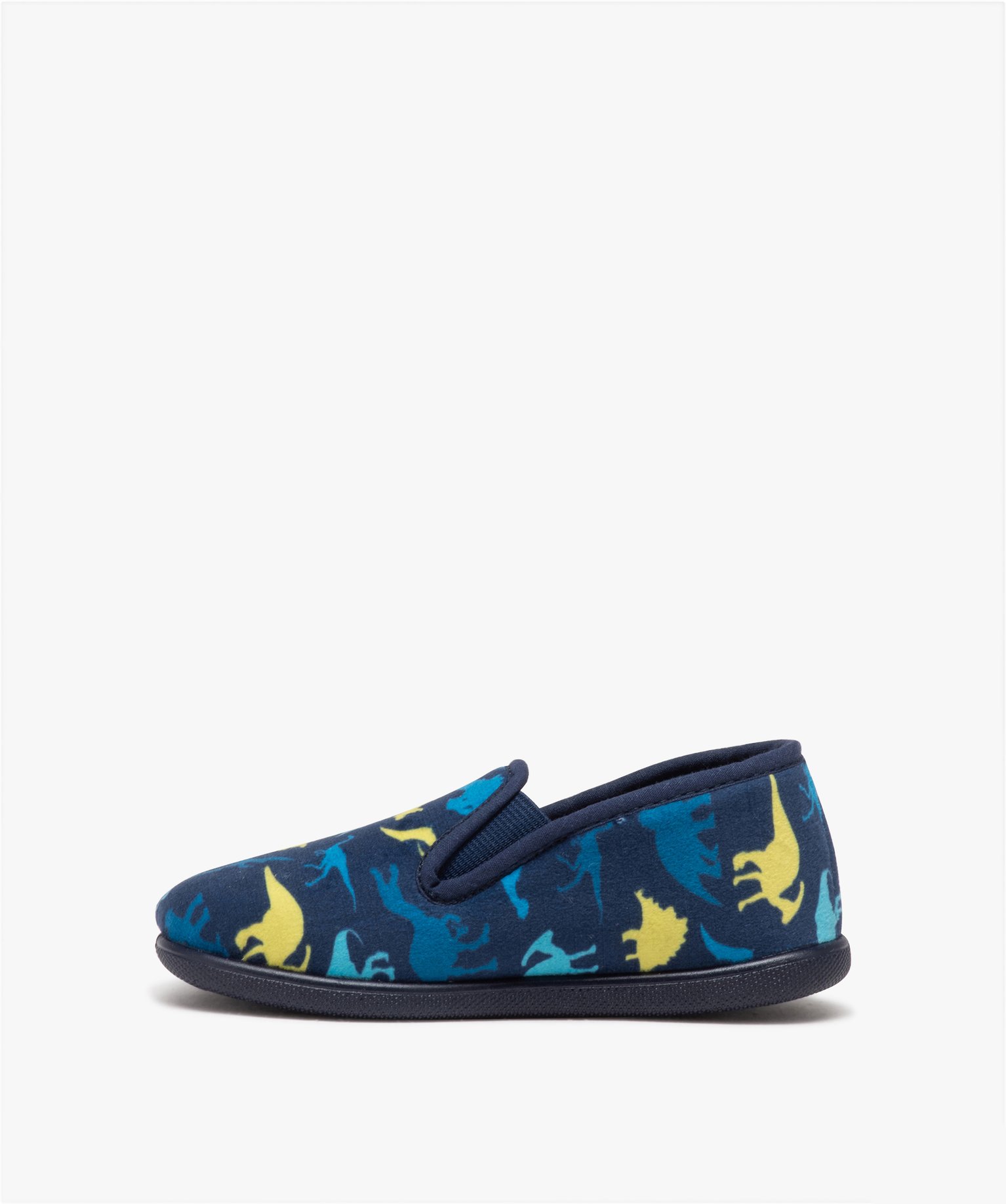 Chaussons Garçon pantoufles à imprimé dinosaure bleu | GEMO