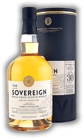 Cambus Hunter Laing & Co. Sovereign Grain 30 Years 1991/2022 51,2% Cambus Hunter Laing & Co. Sovereign Grain 30 Years 1991/2022 51,2%  Jahrgang 91/22 - 0,7	 Liter - Vol 51,2%