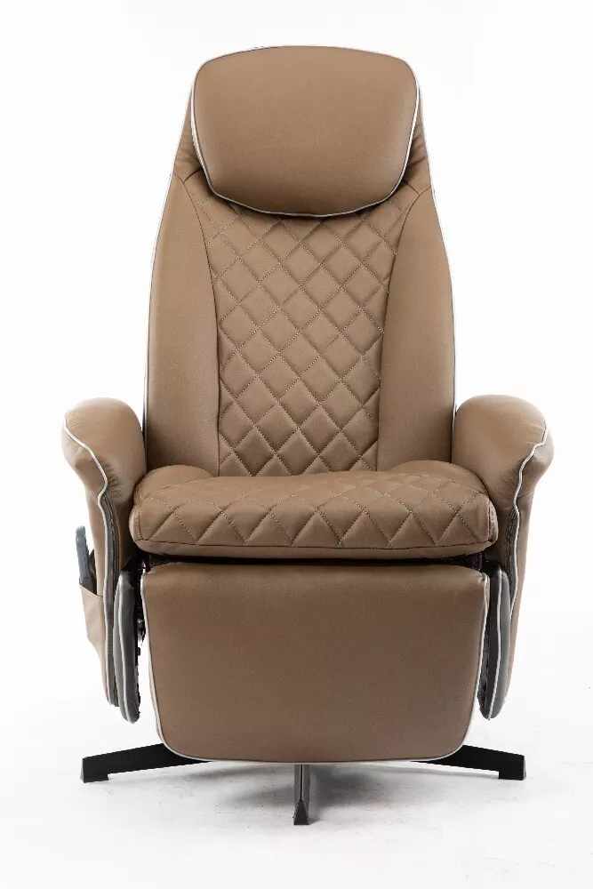 Happy Home Happy Home Elektrischer Massagesessel Relaxsessel HWP09-HBR hellbraun Lederoptik