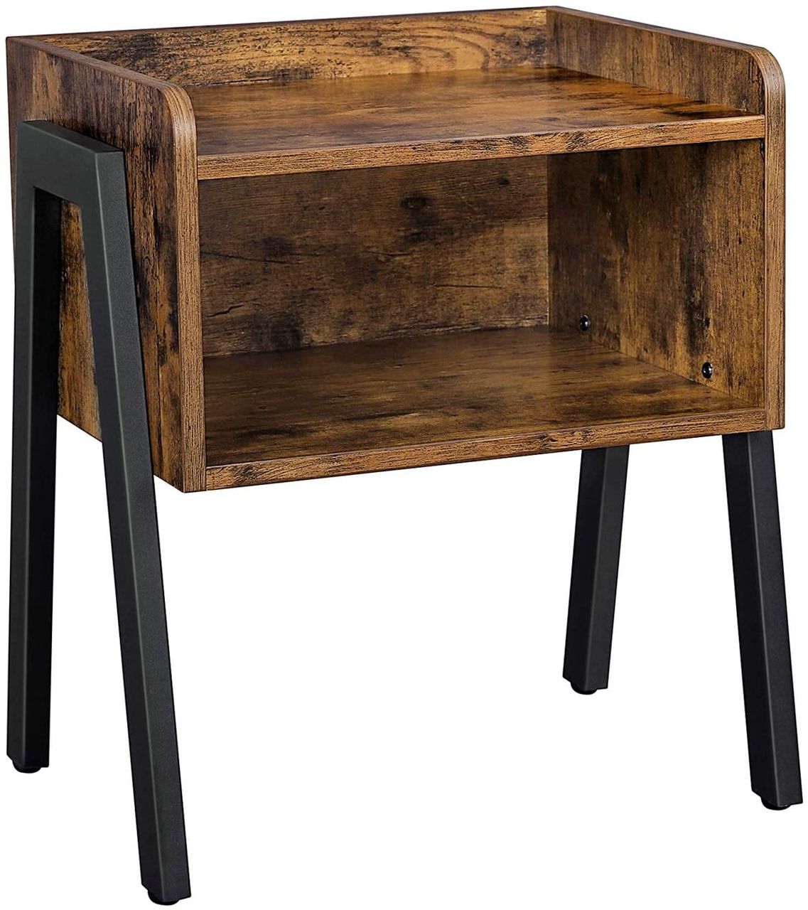 Songmics Nachttisch, Retro Rustikale Holzoptik