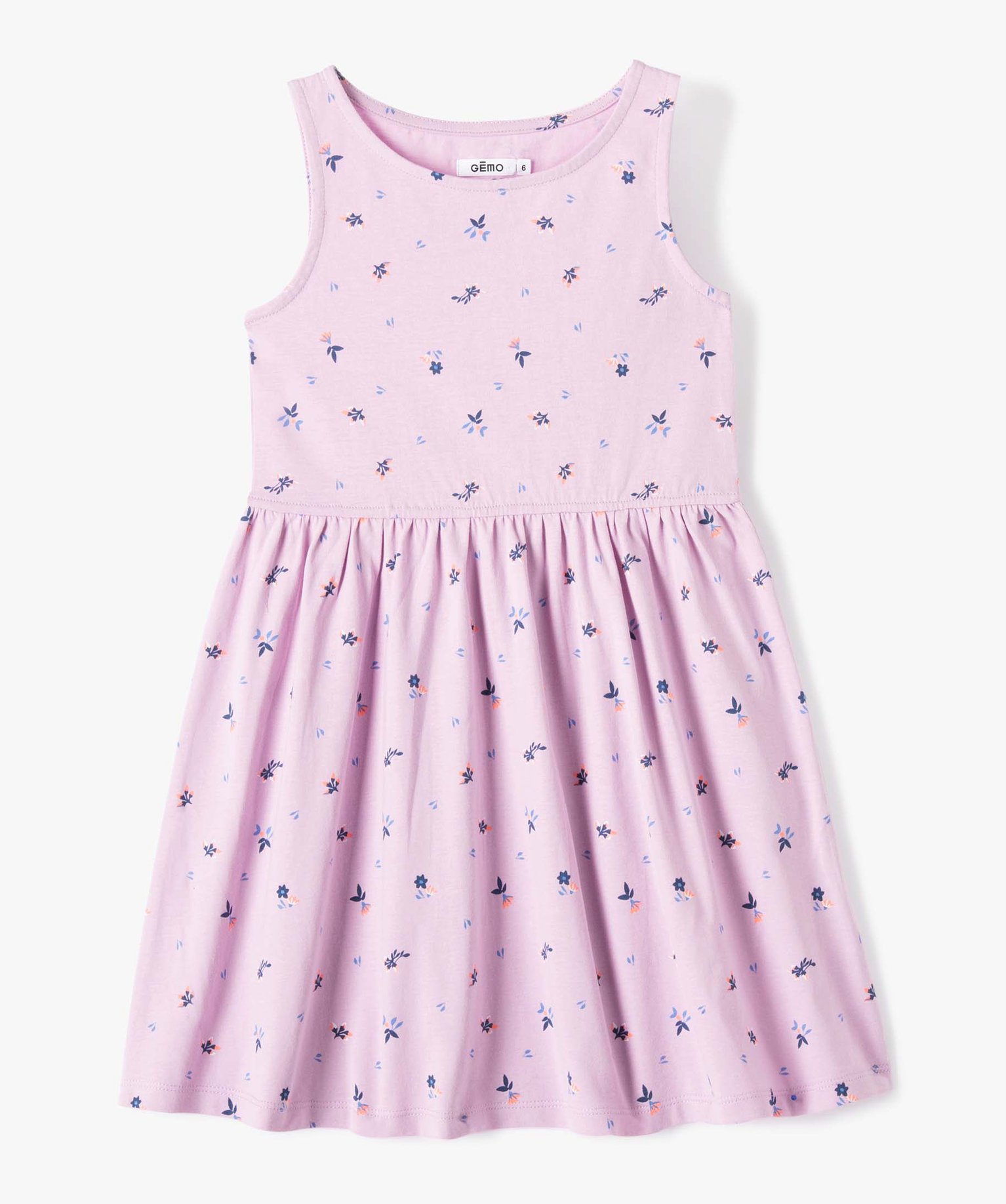 Robe fille sans manches à motifs violet | GEMO