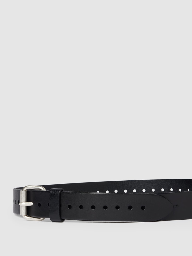 Gürtel mit Label-Detail Modell 'Eika' in schwarz
