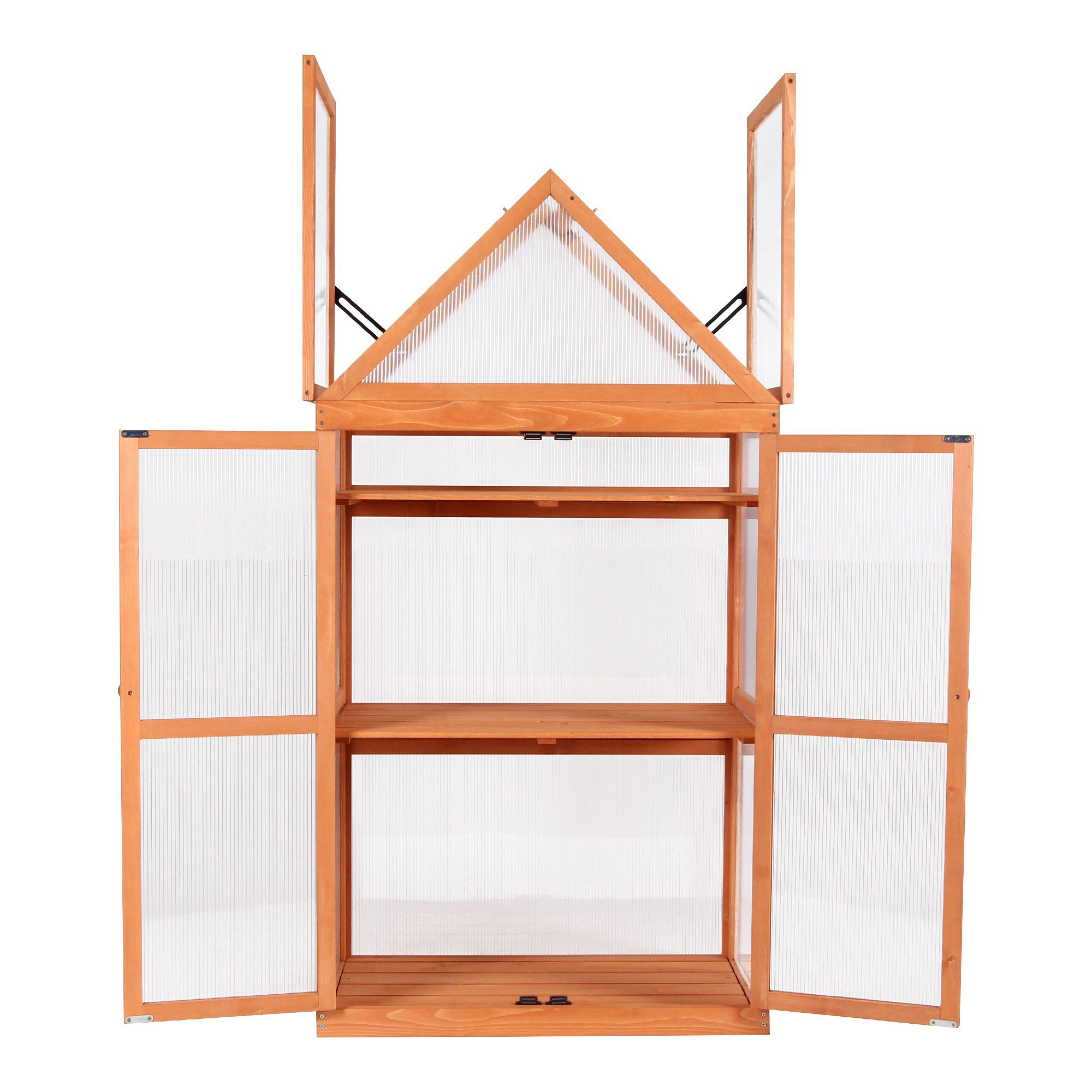 MCombo Anlehngewächshaus MCombo 3 Etage Gewächshaus Treibhaus 0800, Aufzuchtschrank Treibhaus Pflanzenhaus Tomatenhaus, 47 x 80 x 149 cm