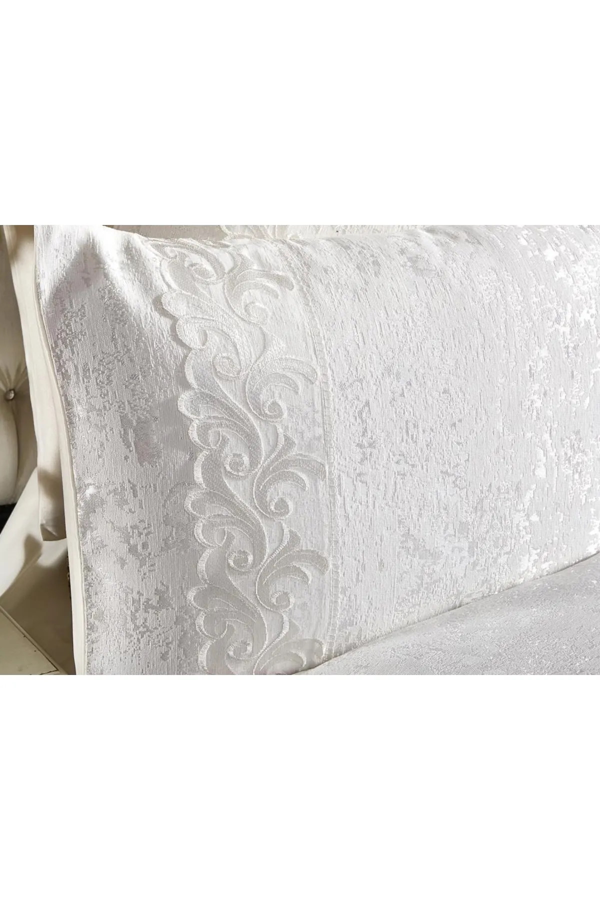 Çeyiz Diyarı  Belinda Einzel-Jacquard-Tagesdecke, Creme