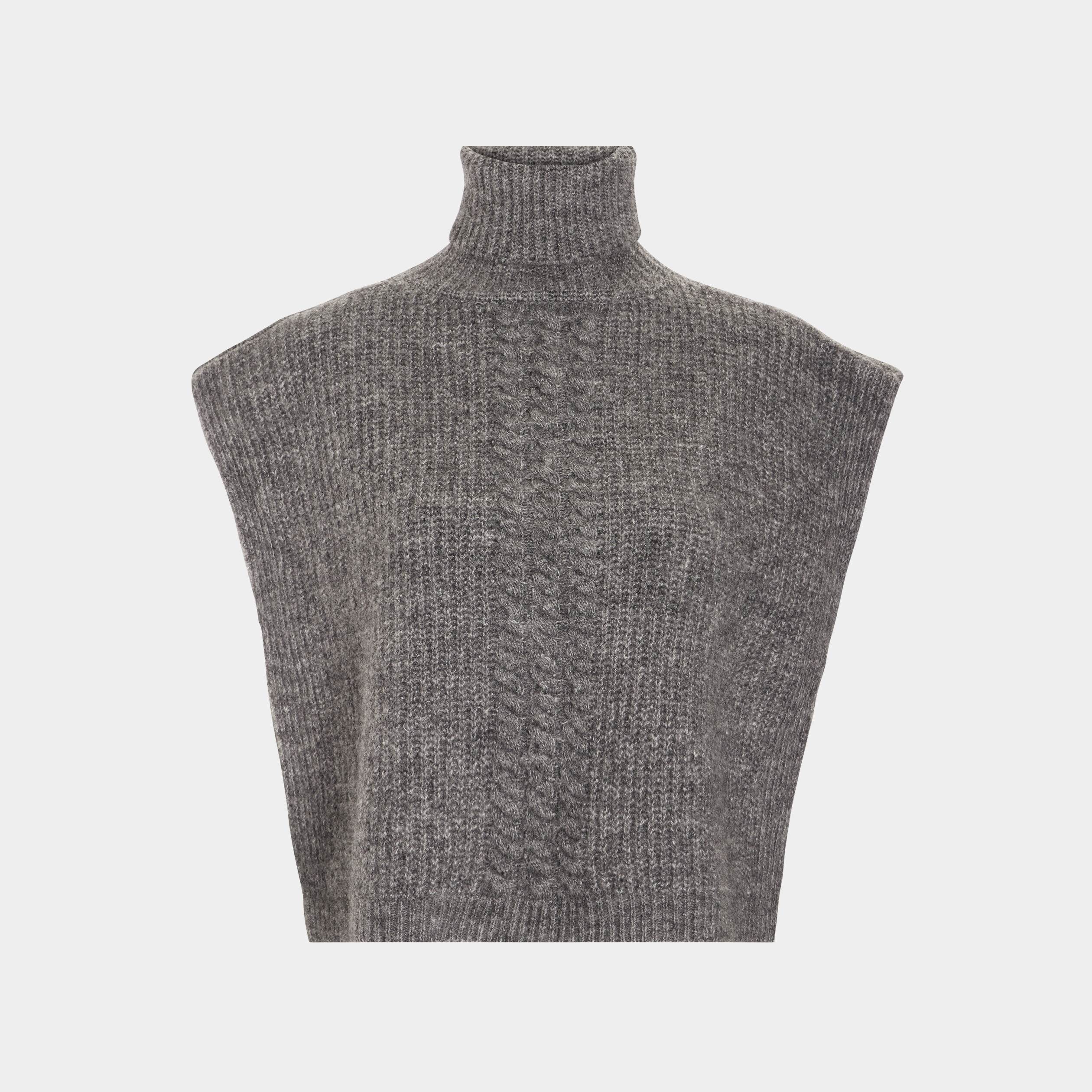 Poncho à col roulé gris femme | La Halle