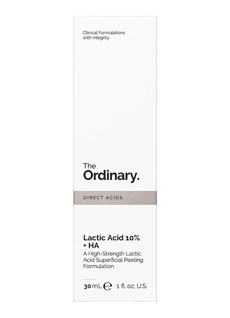 The Ordinary pienskābe 10% + HA 2% - pīlings