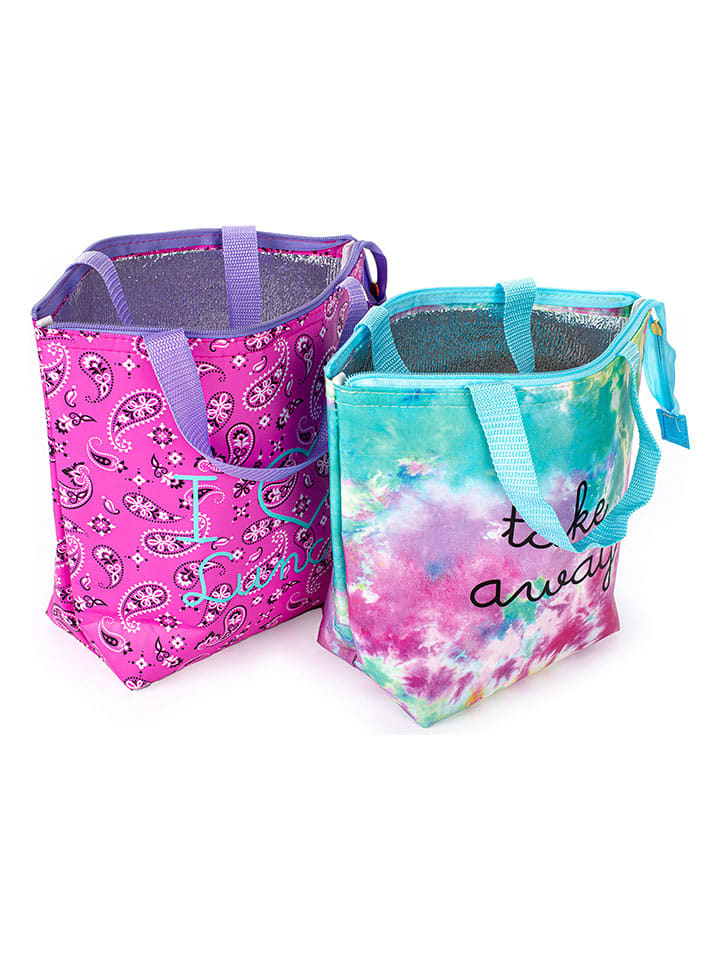 Tri-Coastal Design 2er-Set: Isoliertaschen in Pink/ Bunt - (L)29 x (B)32 cm günstig kaufen onesize
