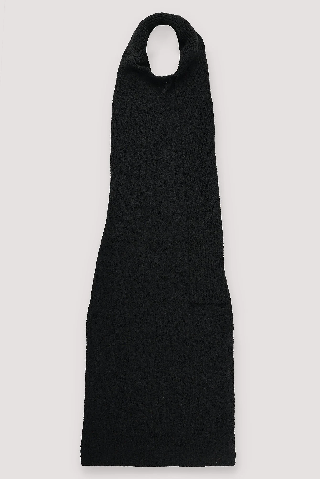 Gestricktes Maxi-Schal-Kleid