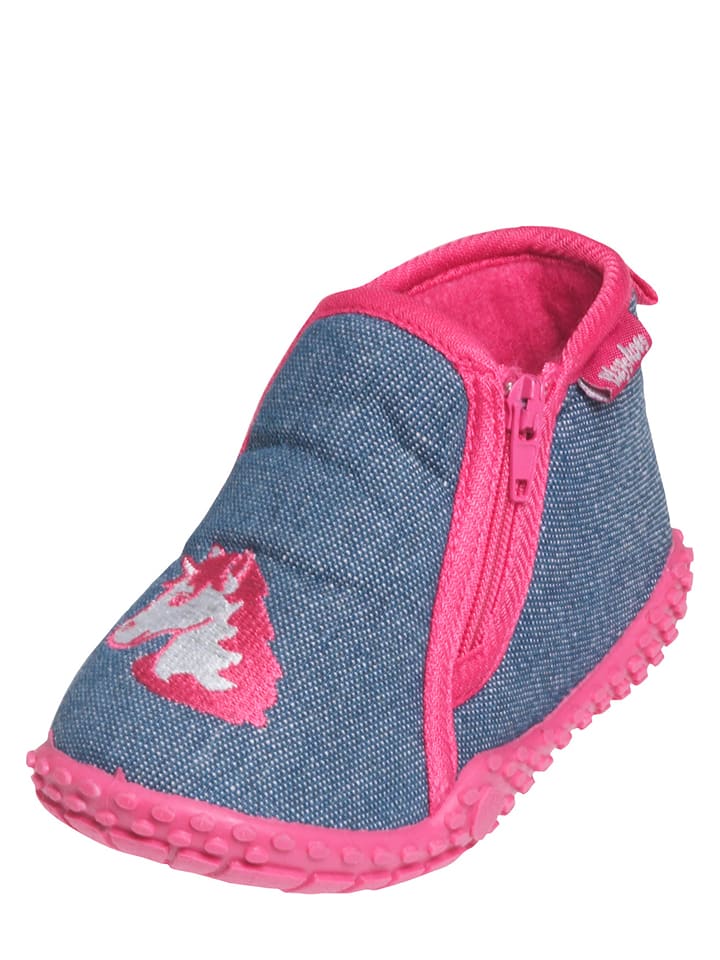 Playshoes Hausschuhe in Blau günstig kaufen