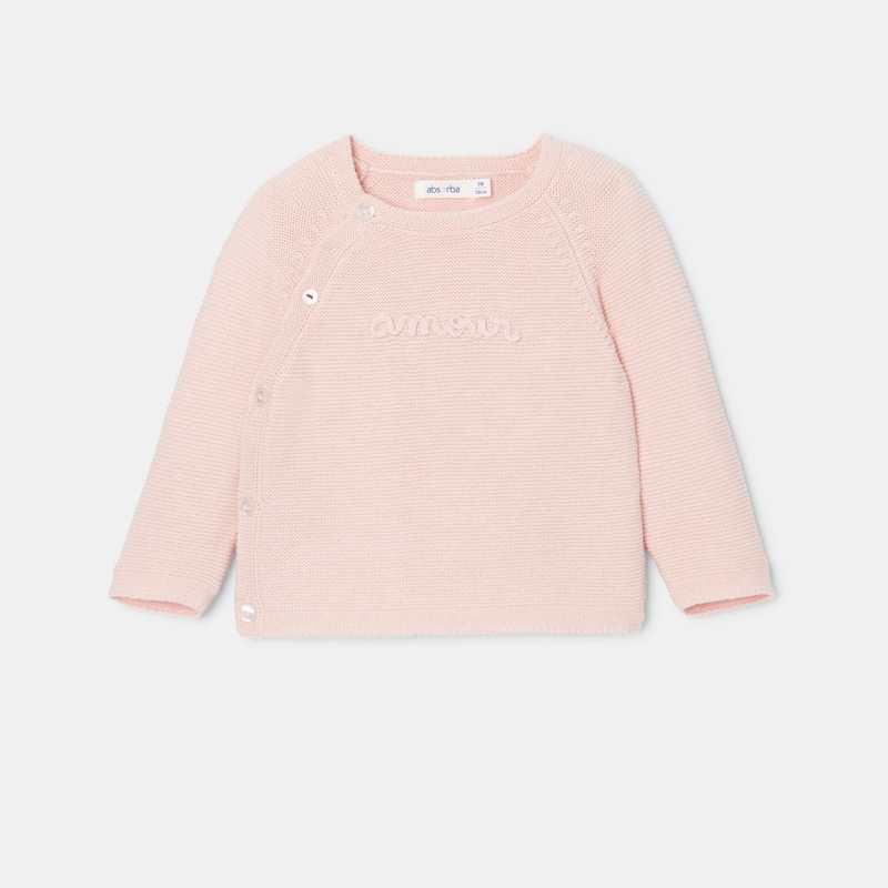 Ensemble 2 pièces en tricot rose naissance Absorba