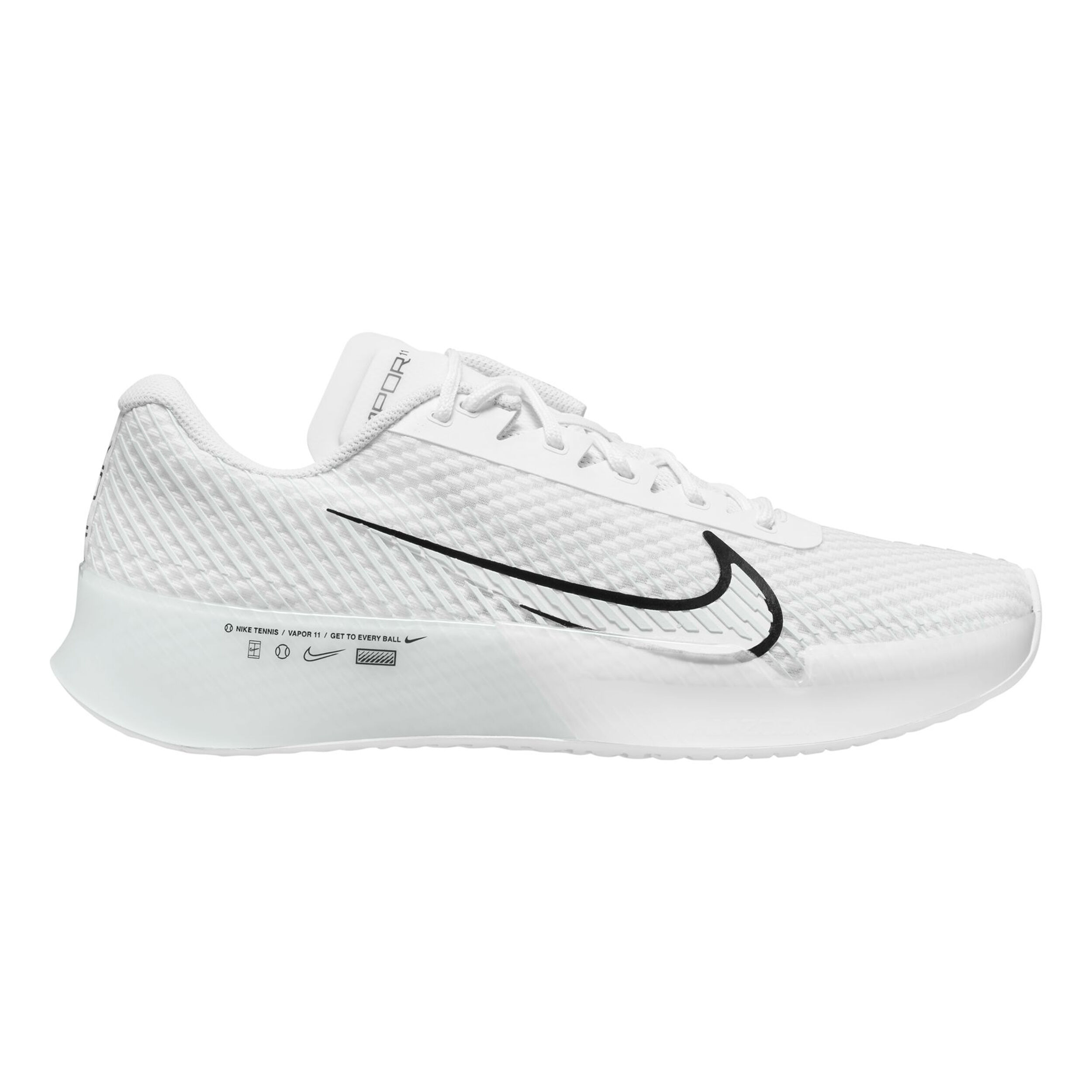 Air Zoom Vapor 11 Allcourtschuh Herren - Weiß, Schwarz