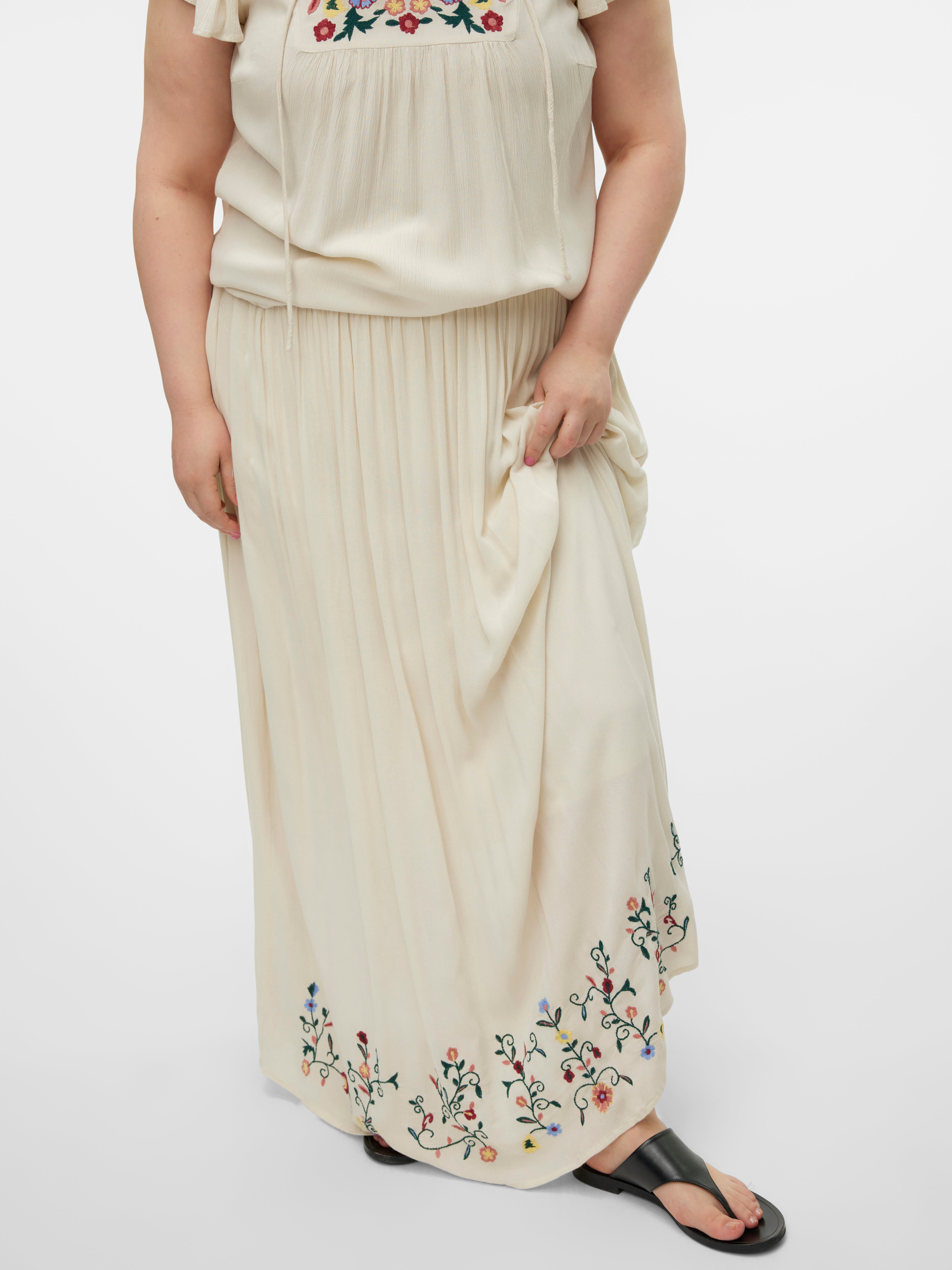 VMSINA Hohe Taille Langer Rock