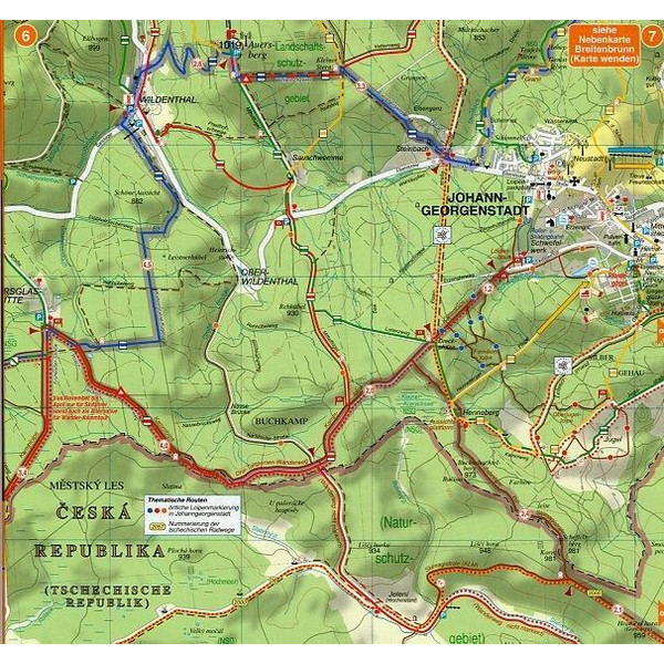 Wander-, Ski- und Radwanderkarte Kammweg Erzgebirge-Vogtland 1:35 000 - Winterwanderkarte
