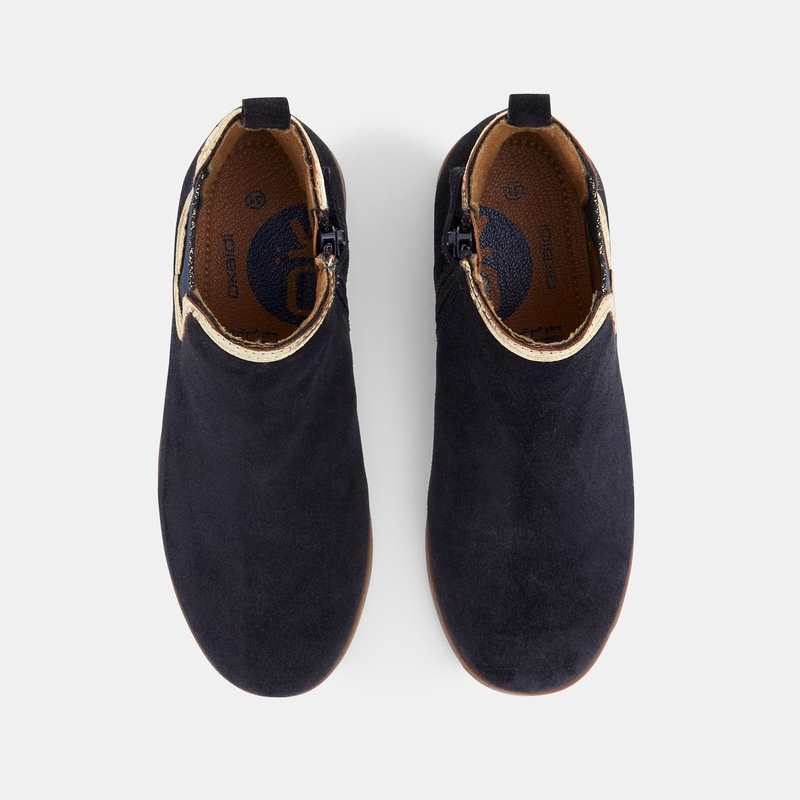 Boots chelsea zippées bleues fille