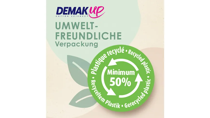 DEMAK'UP Sensitive runde Wattepads aus ungebleichter Baumwolle