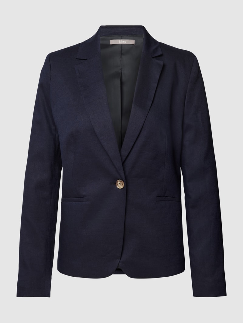 Blazer mit Reverskragen in marineblau