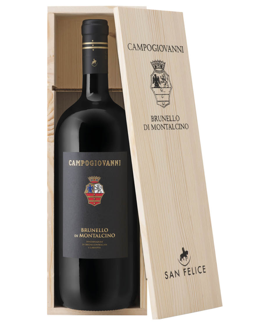 Brunello di Montalcino DOCG Campogiovanni 2018 San Felice Magnum 1,5 ℓ, Caisse bois
