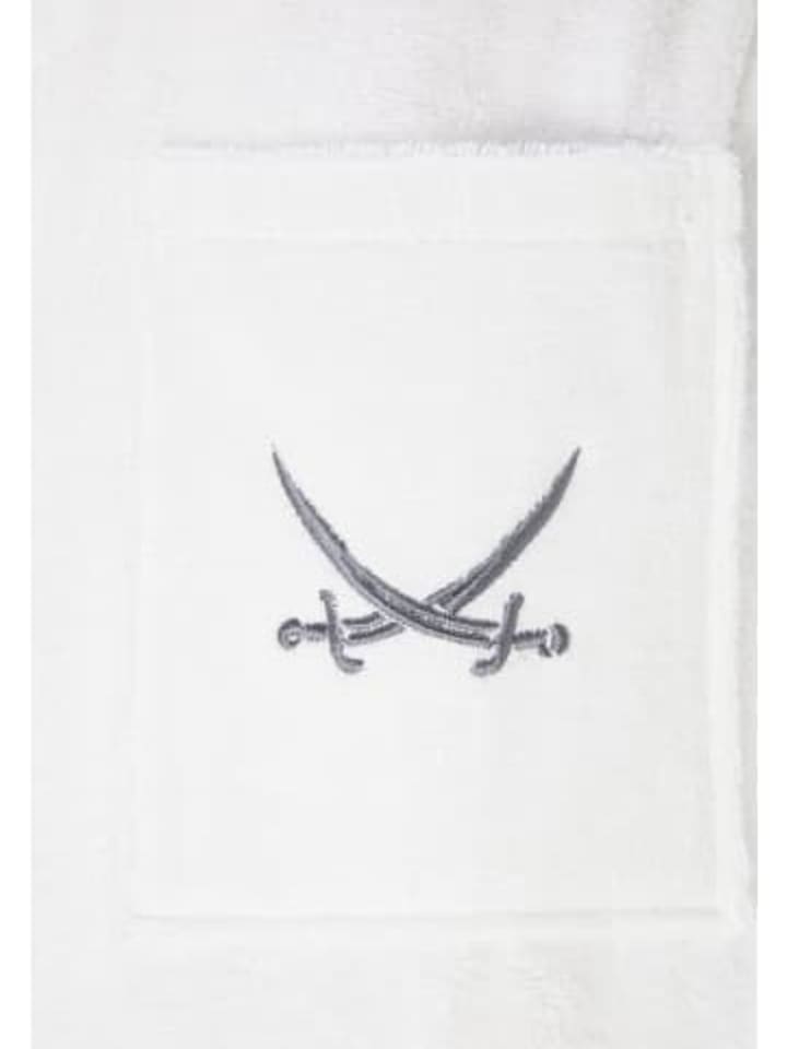 Sansibar Bademantel mit Schalkragen in Weiß günstig kaufen