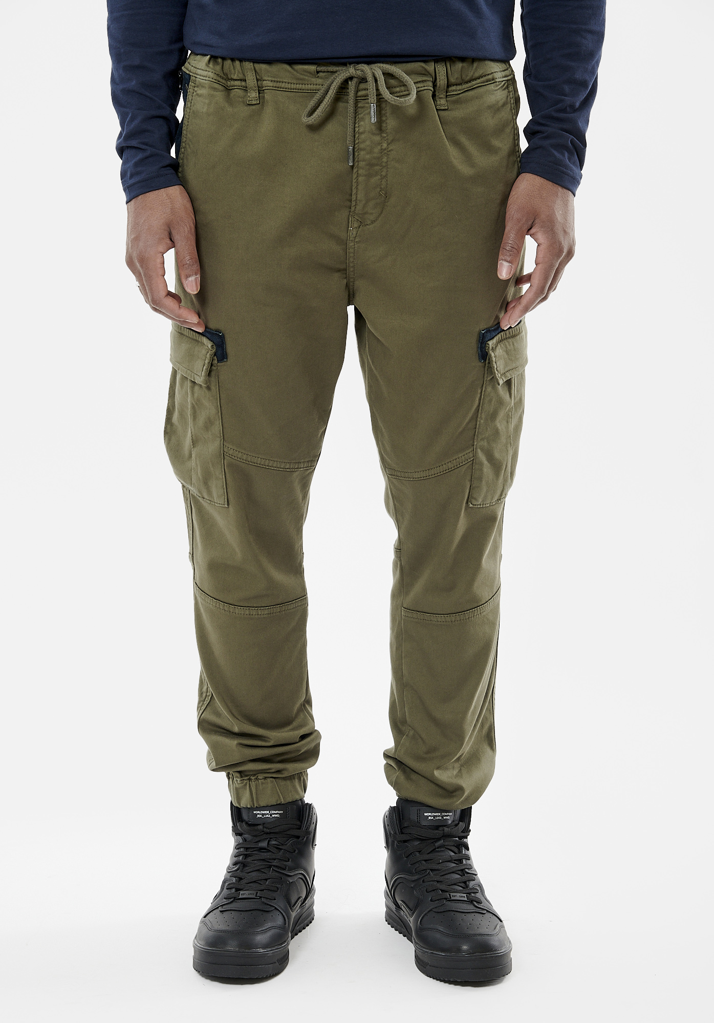 MALKI  Jean kaki homme