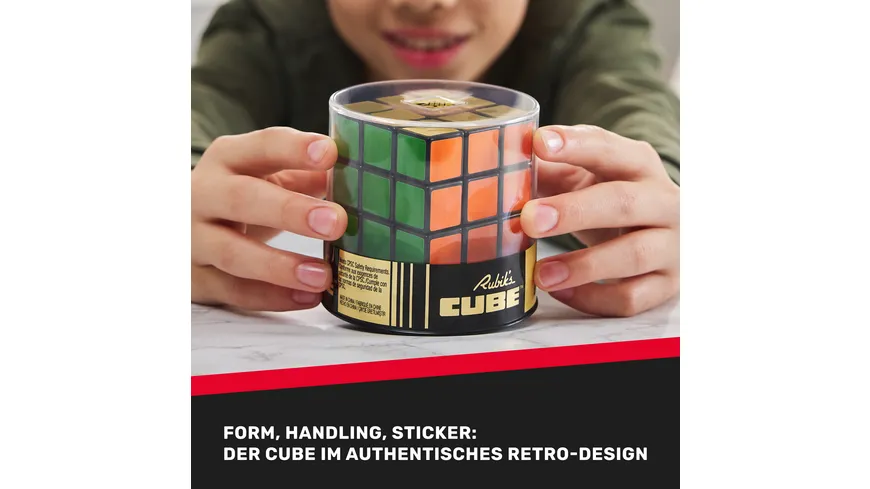 Rubik’s 3x3 Retro Cube Zauberwürfel - der 3x3 Cube im Look and Feel des Originals von vor 50 Jahren