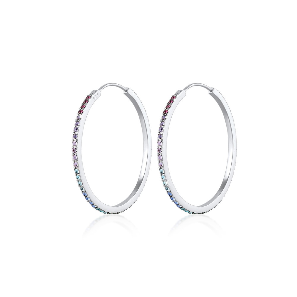 Elli Elli Boucles d'Oreilles Arc-en-Ciel Élégant avec des Cristaux Boucles d'Oreilles  Boucles d'oreilles