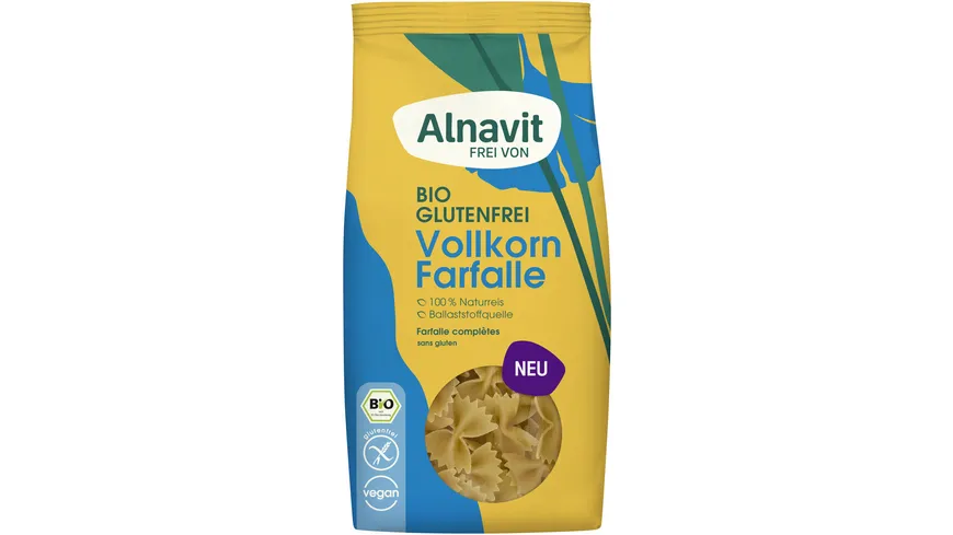 Alnavit Bio Vollkorn Farfalle glutenfrei 250 g