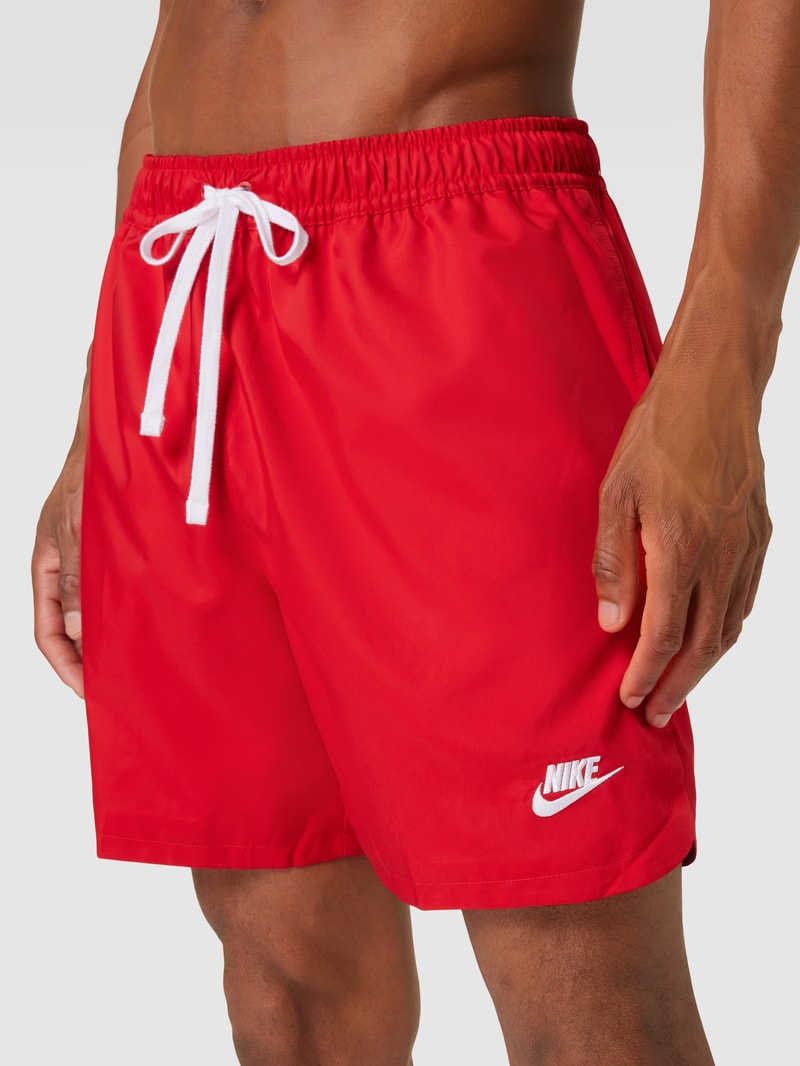Shorts mit Label-Print in rot