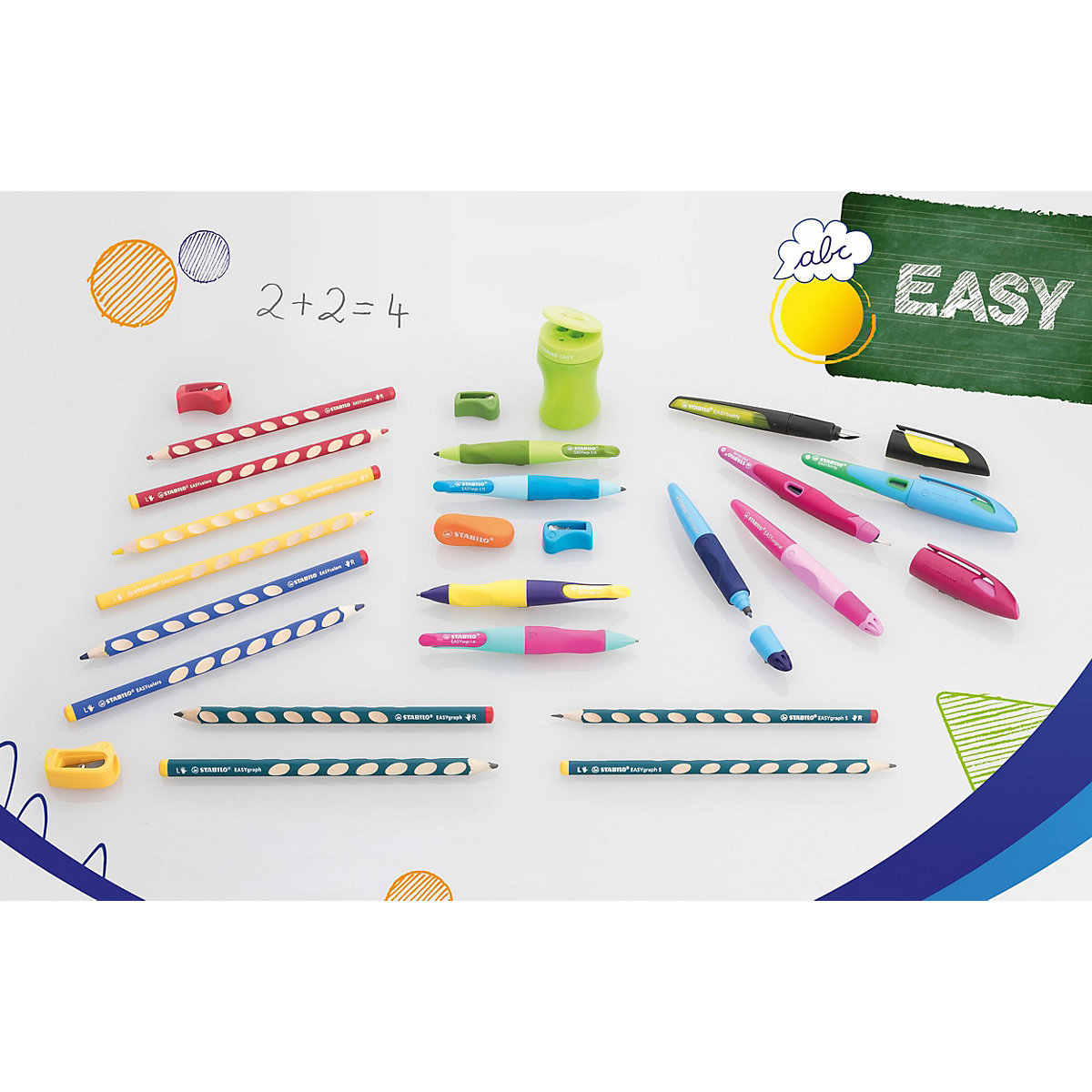 Ergonomischer Dreikant-Buntstift STABILO® EASYcolors, 6er Etui, Linkshänder