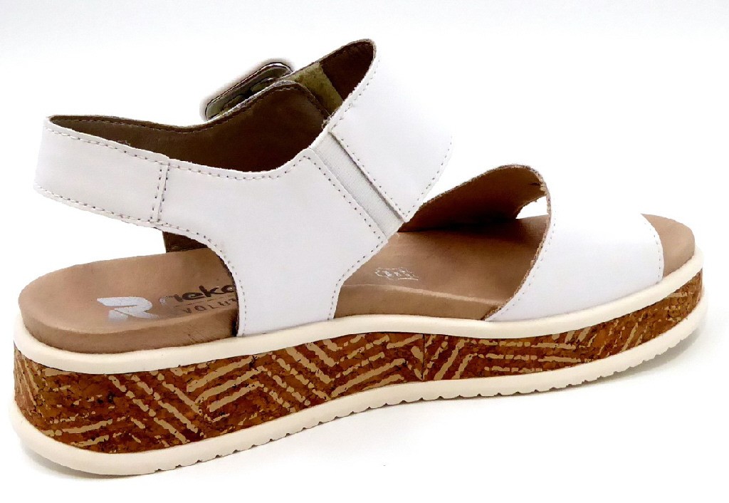 RIEKER Klassische Sandalen weiss FSK Damen Sandalen