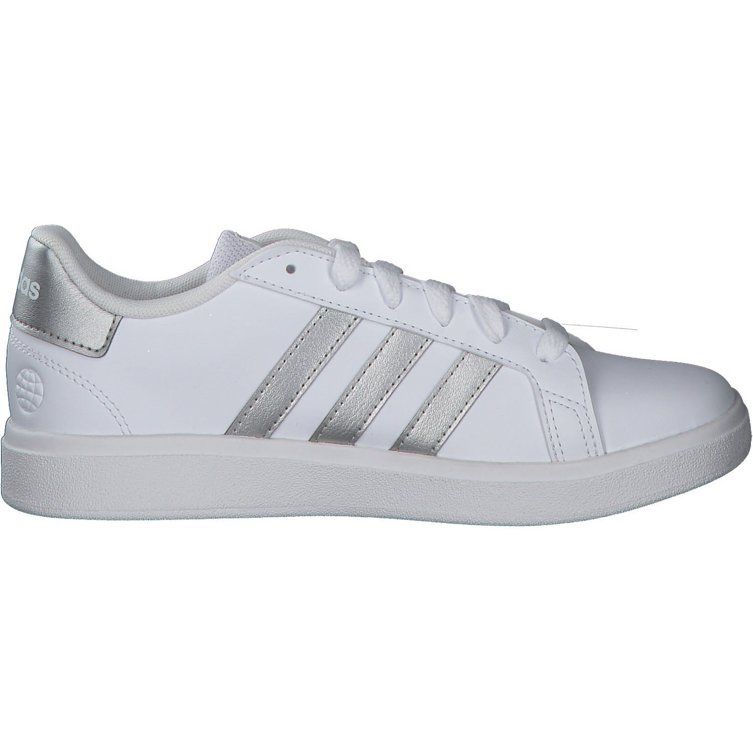 Adidas Core Grand Court 2.0 K, Sneakers Low, Damen, Weiß (Weiß/Silber)