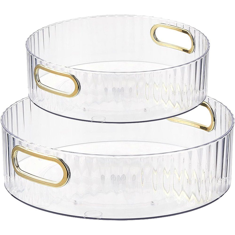 NUODWELL Gewürzregal 2 Stücke Lazy Susan Drehteller, Schrank Drehteller Organizer für Küche