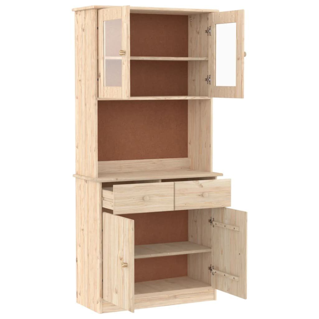vidaXL Sideboard Highboard ALTA 77x35x165 cm Massivholz Kiefer (1 St)