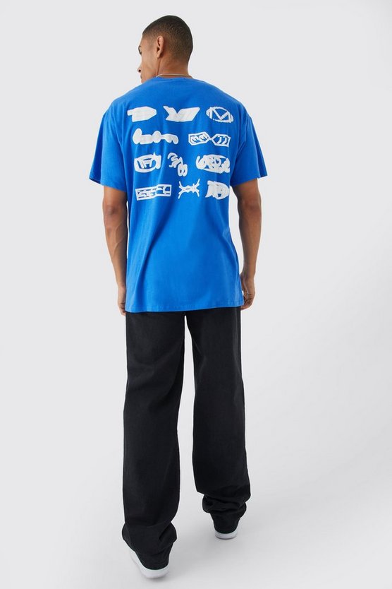 Oversize T-Shirt mit Bm-Print