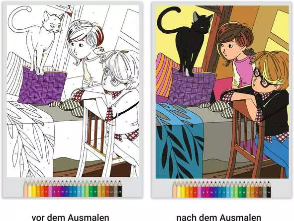 Malen nach Zahlen: Mitternachtskatzen