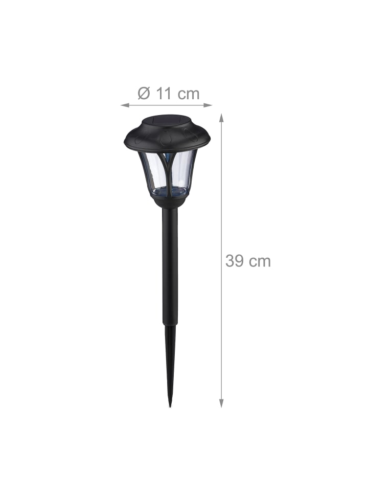 relaxdays 10 x Solarlampe in Schwarz günstig kaufen onesize