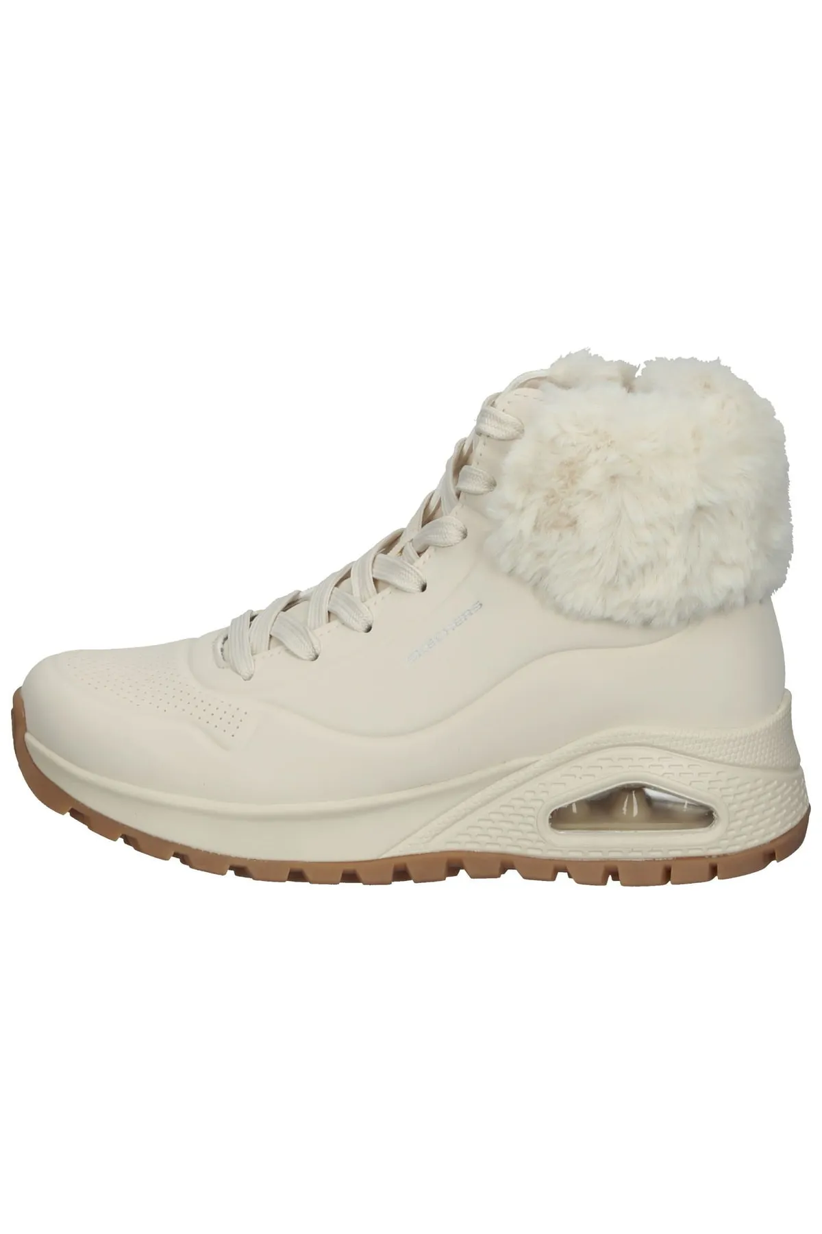 SKECHERS  Stiefelette - Beige - Keilabsatz
