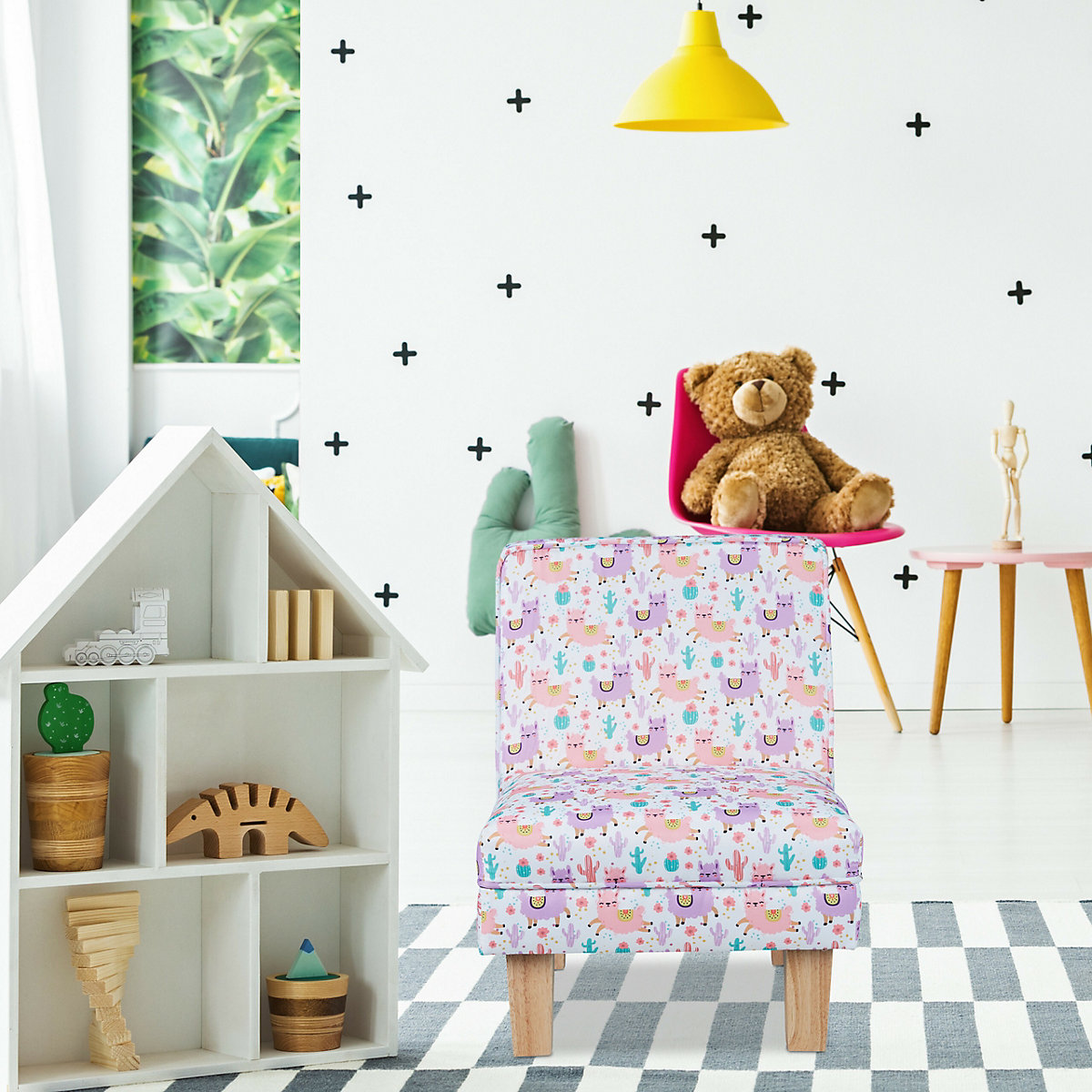 Kindersessel mit Lama-Motiv