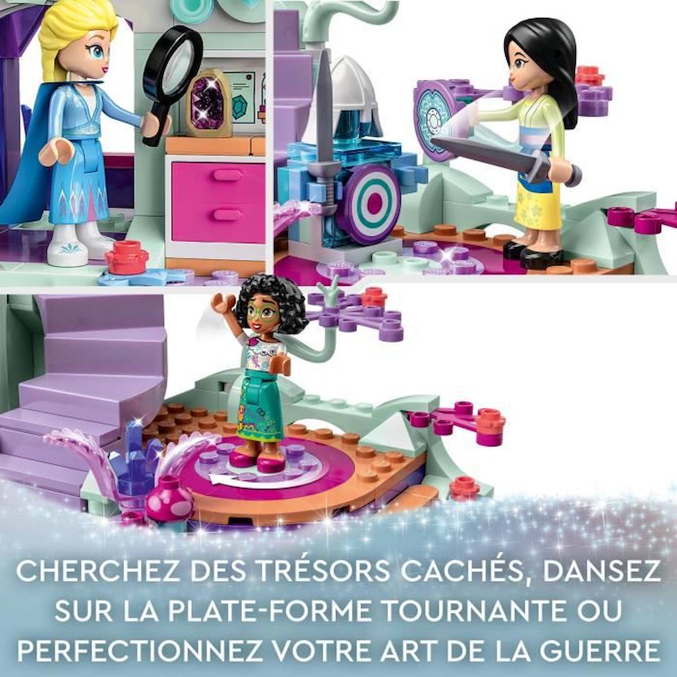 LEGO® DS 43215 La Cabane Enchantée dans l’Arbre, avec 13 Mini-Poupées dont Princesse Jasmine et Elsa bleu