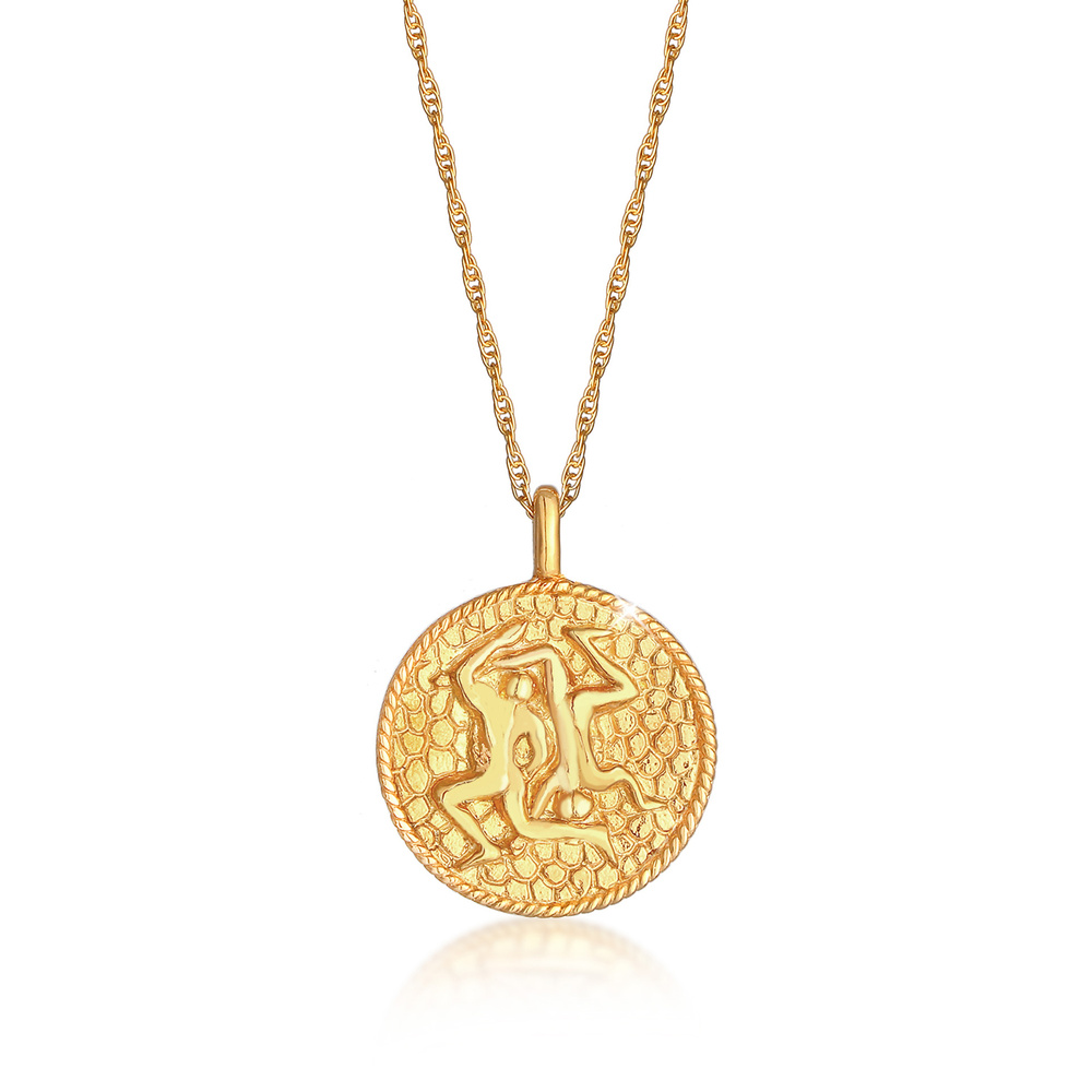 Elli Elli Collier Pièce de monnaie antique de zodiaque pour dames en argent sterling 9 Bijoux