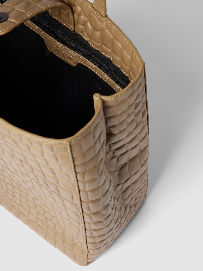 Tote Bag mit Strukturmuster Modell 'Paper' in schlamm