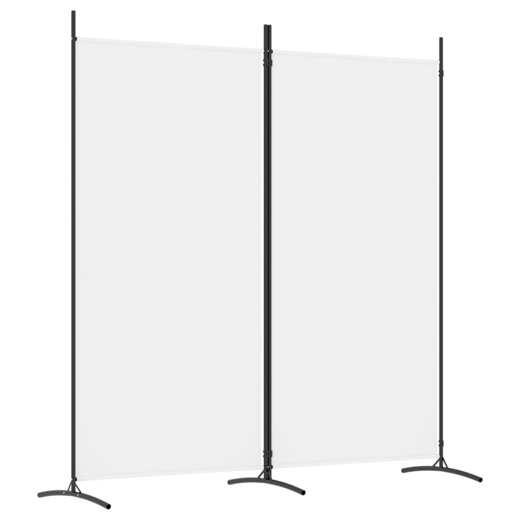 furnicato Raumteiler 2-tlg. Paravent Weiß 175x180 cm Stoff