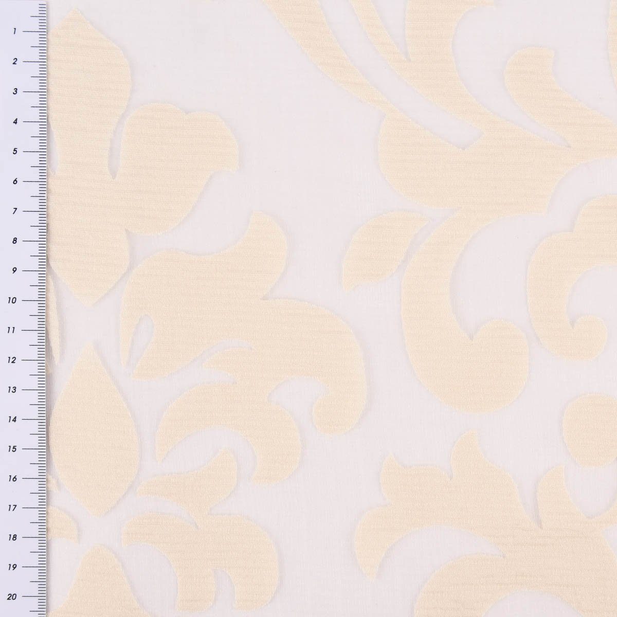 Meterware Rasch Textil Stores Ausbrenner Dali Ornamente beige 280cm, halbtransparent, Viskose, überbreit