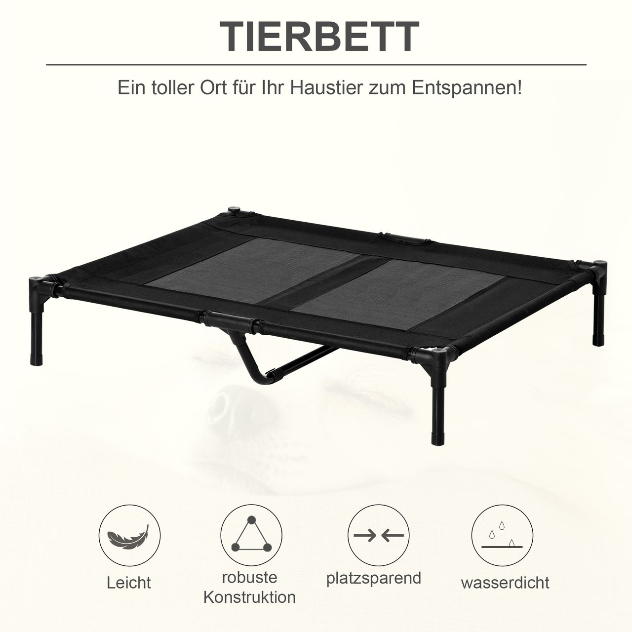 PawHut Hundeliege outdoor Hundebett Katzenbett Hundesofa Hunde Schlafplatz